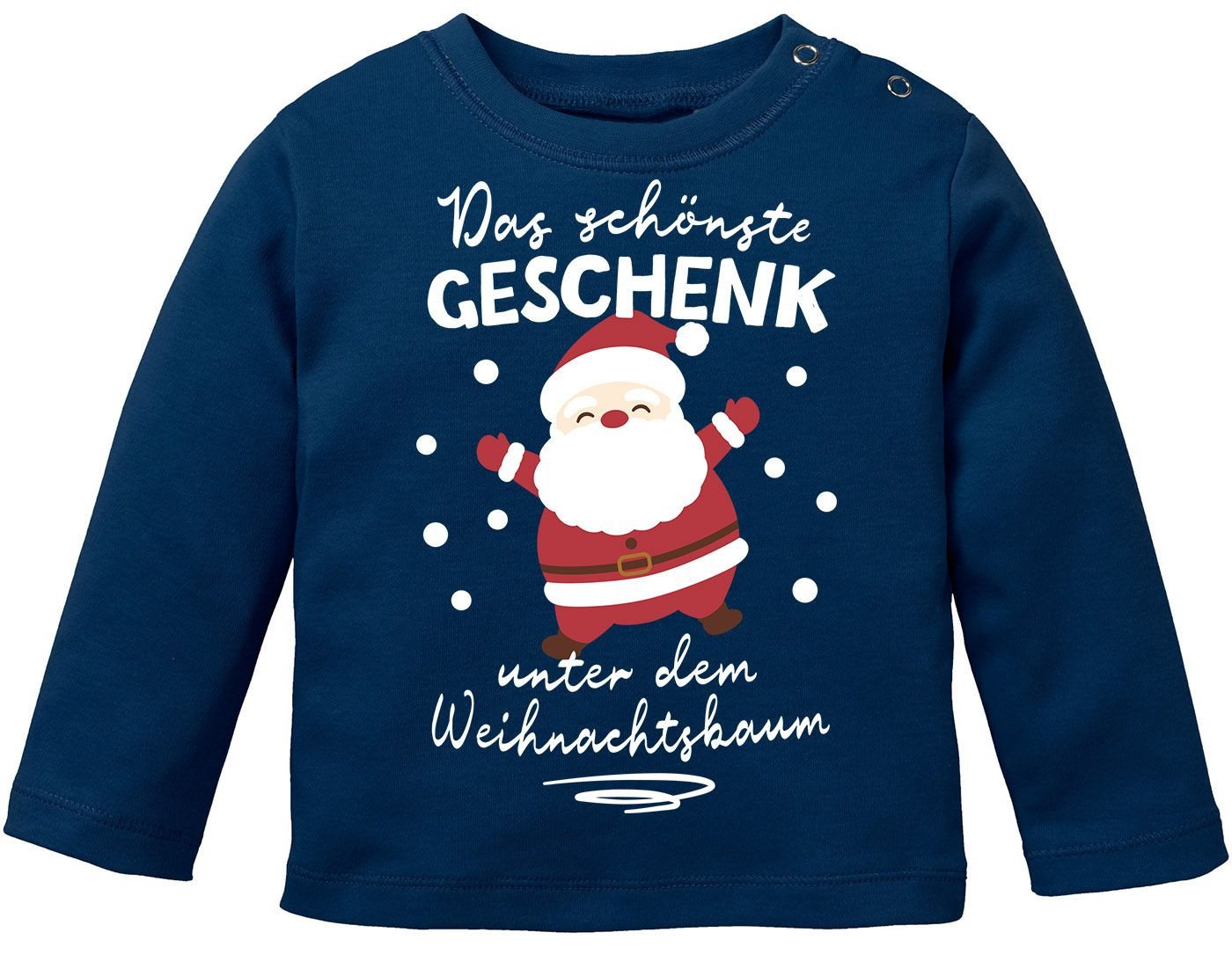 MoonWorks Rundhalsshirt Baby Langarmshirt Weihnachtsshirt Spruch Lustig Das schönste Geschenk von MoonWorks