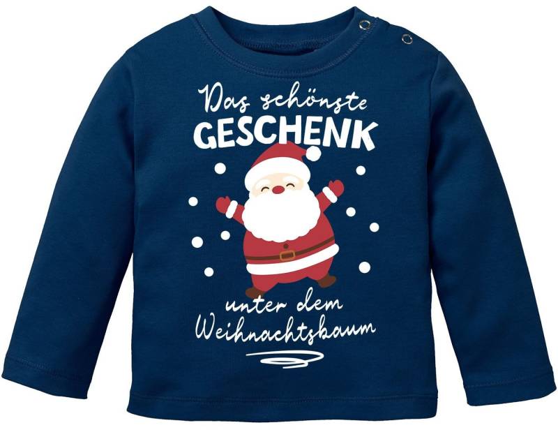 MoonWorks Rundhalsshirt Baby Langarmshirt Weihnachtsshirt Spruch Lustig Das schönste Geschenk von MoonWorks