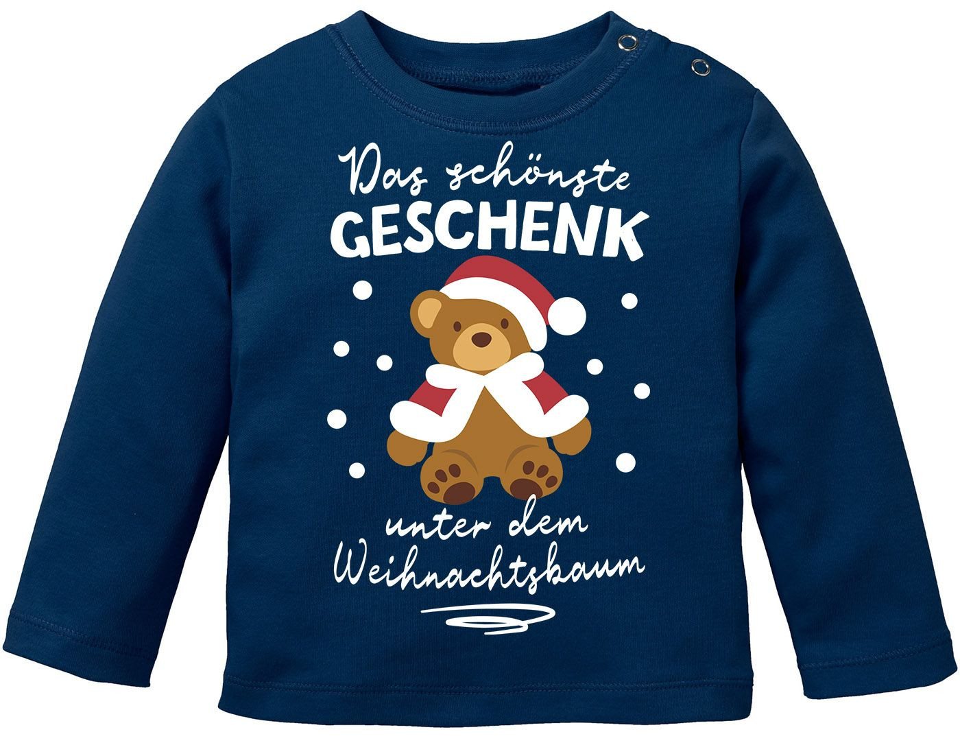 MoonWorks Rundhalsshirt Baby Langarmshirt Weihnachtsshirt Spruch Lustig Das schönste Geschenk von MoonWorks