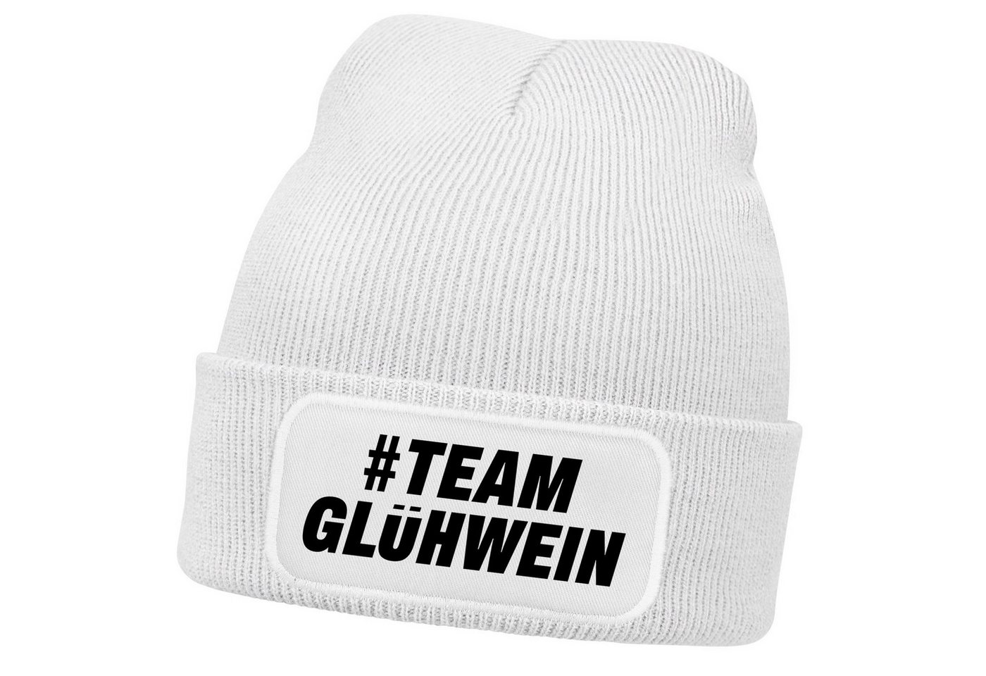 MoonWorks Strickmütze Damen Beanie Bedruckt Strickmütze mit Spruch Team Glühwein Aufdruck von MoonWorks