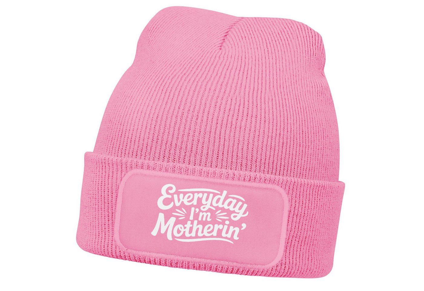 MoonWorks Strickmütze Damen Beanie Patch Mom Sprüche Sarkastisch Ironie Strickmütze mit von MoonWorks