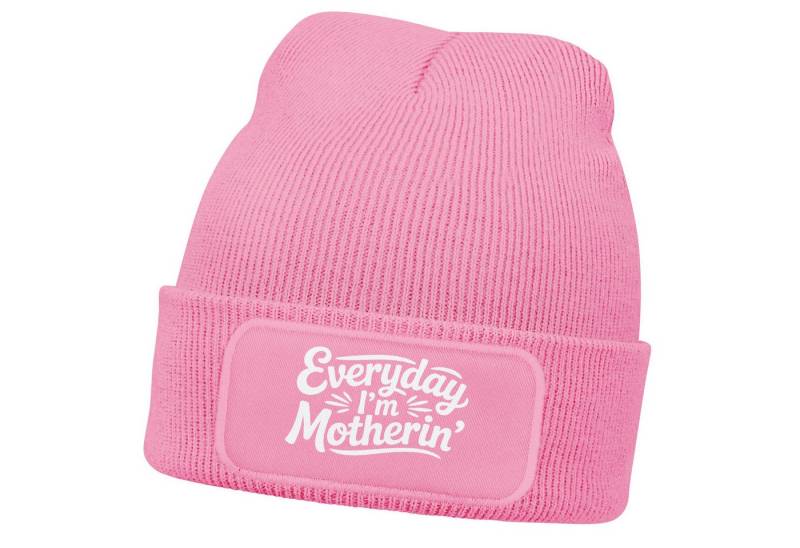 MoonWorks Strickmütze Damen Beanie Patch Mom Sprüche Sarkastisch Ironie Strickmütze mit von MoonWorks