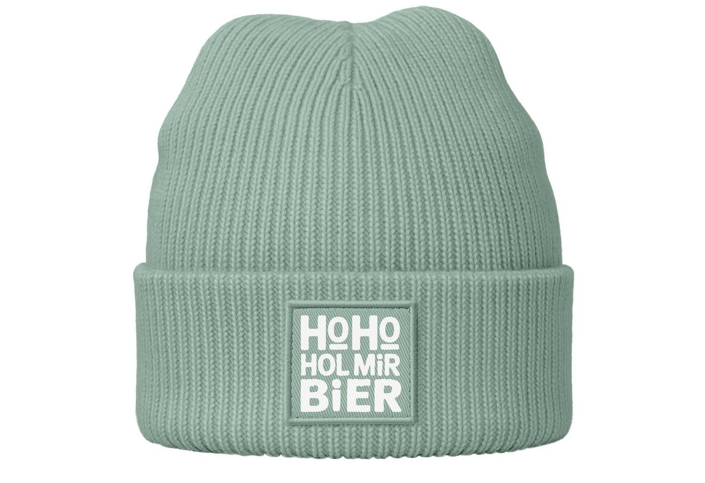 MoonWorks Strickmütze Damen Beanie Strickmütze Spruch Weihnachtsmann Santa Ho Ho Hol mir von MoonWorks