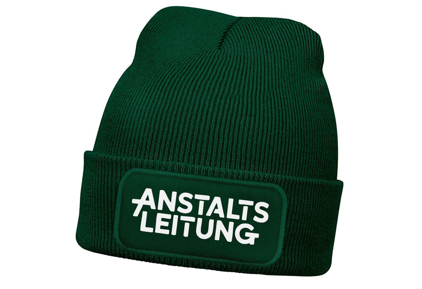 MoonWorks Strickmütze Damen Beanie Strickmütze mit Spruch Anstaltsleitung Aufdruck Lustig von MoonWorks