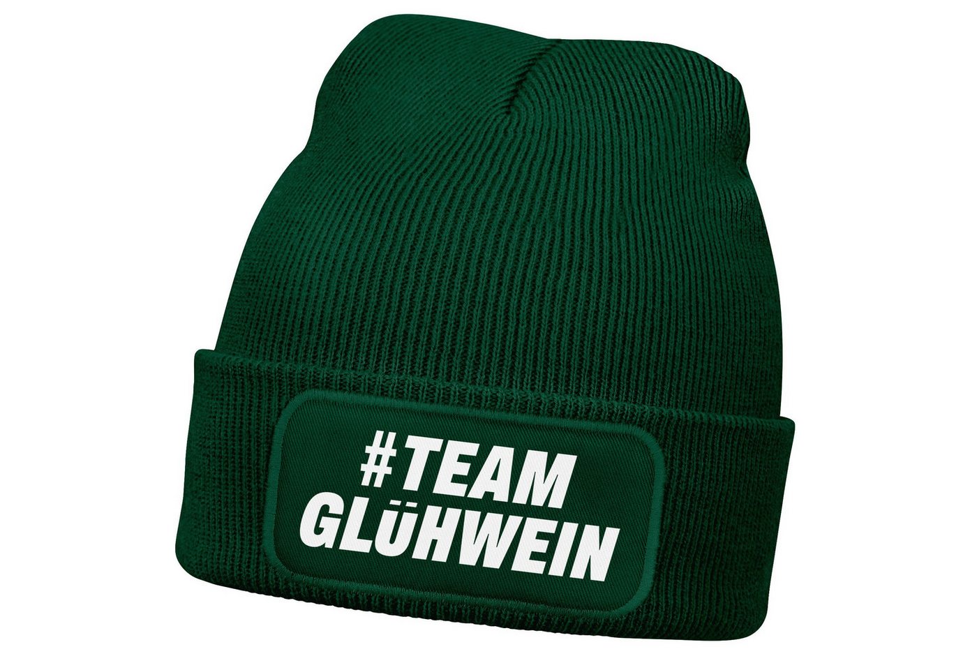 MoonWorks Strickmütze Damen Beanie Strickmütze mit Spruch Team Glühwein Aufdruck Lustig von MoonWorks