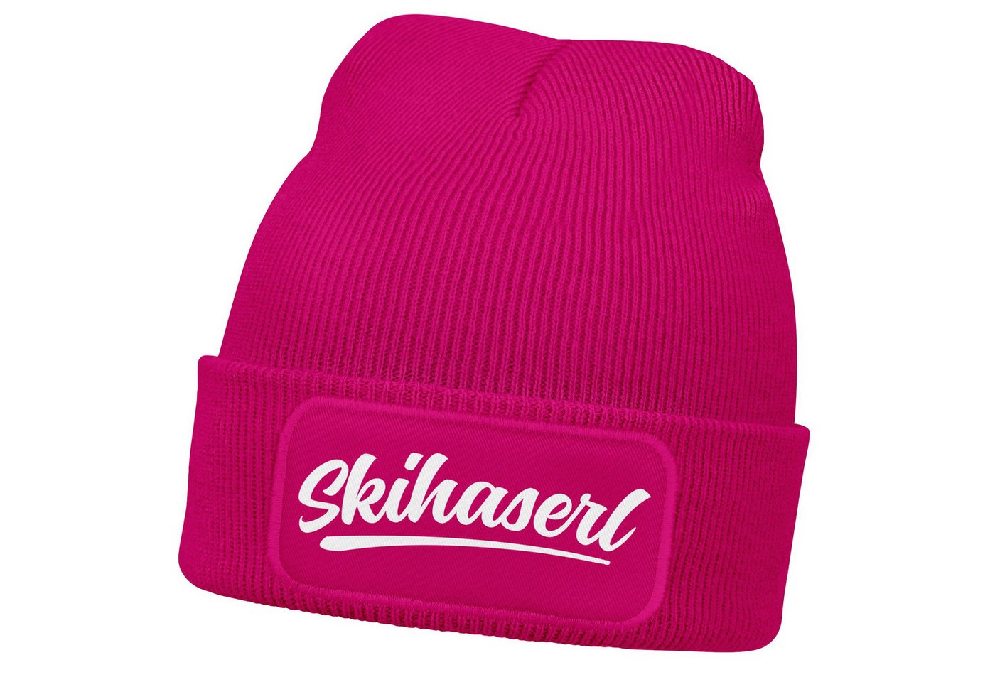 MoonWorks Strickmütze Damen Beanie mit Patch Skifahren Strickmütze mit Spruch Aufdruck MoonWorks Strickmütze Damen Beanie mit Patch Skifahren Strickmütze mit Spruch Aufdruck von MoonWorks
