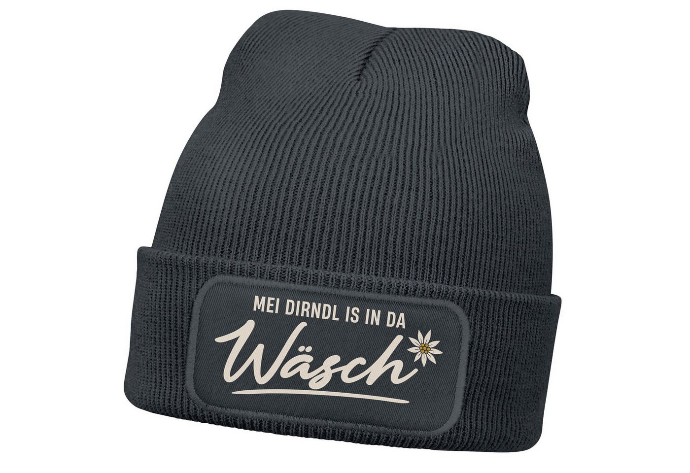 MoonWorks Strickmütze Damen Beanie mit Patch Strickmütze Spruch Servus Mei Dirndl is in da MoonWorks Strickmütze Damen Beanie mit Patch Strickmütze Spruch Servus Mei Dirndl is in da von MoonWorks