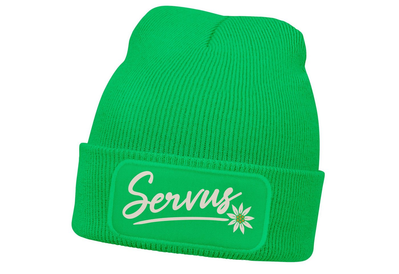 MoonWorks Strickmütze Damen Beanie mit Patch Strickmütze Spruch Servus Mei Dirndl is in da MoonWorks Strickmütze Damen Beanie mit Patch Strickmütze Spruch Servus Mei Dirndl is in da von MoonWorks
