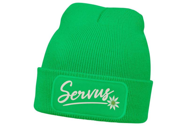 MoonWorks Strickmütze Damen Beanie mit Patch Strickmütze Spruch Servus Mei Dirndl is in da MoonWorks Strickmütze Damen Beanie mit Patch Strickmütze Spruch Servus Mei Dirndl is in da von MoonWorks