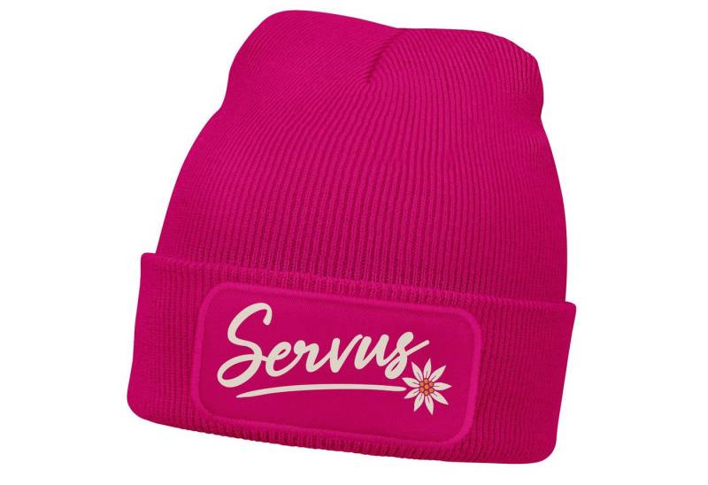 MoonWorks Strickmütze Damen Beanie mit Patch Strickmütze Spruch Servus Mei Dirndl is in da MoonWorks Strickmütze Damen Beanie mit Patch Strickmütze Spruch Servus Mei Dirndl is in da von MoonWorks