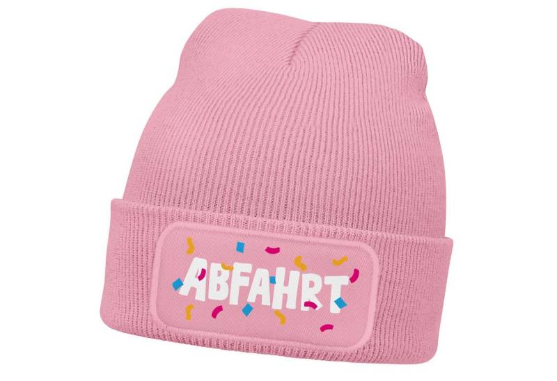 MoonWorks Strickmütze Damen Beanie mit Patch Strickmütze mit Spruch Aufdruck Lustig von MoonWorks