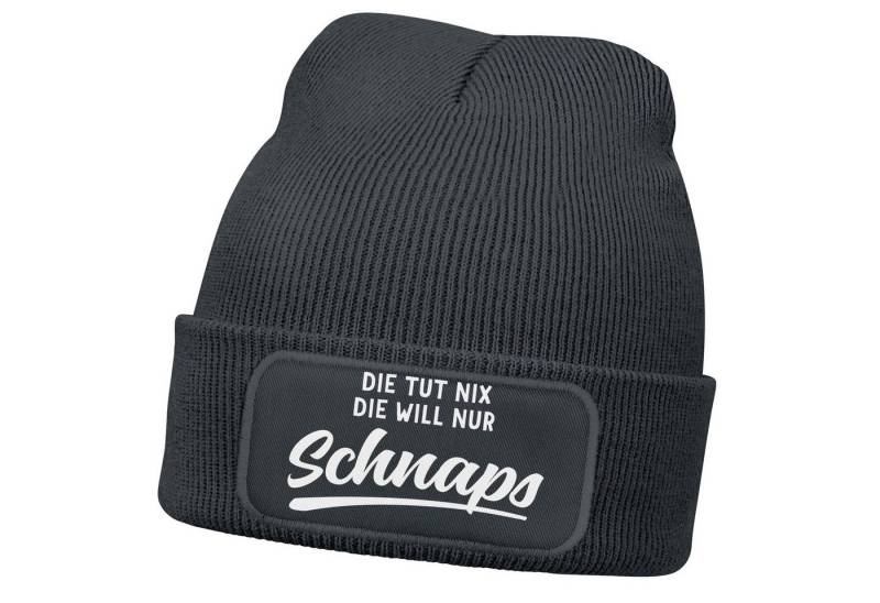 MoonWorks Strickmütze Damen Beanie mit Patch Strickmütze mit Spruch Lieblingsgetränk Party MoonWorks Strickmütze Damen Beanie mit Patch Strickmütze mit Spruch Lieblingsgetränk Party von MoonWorks