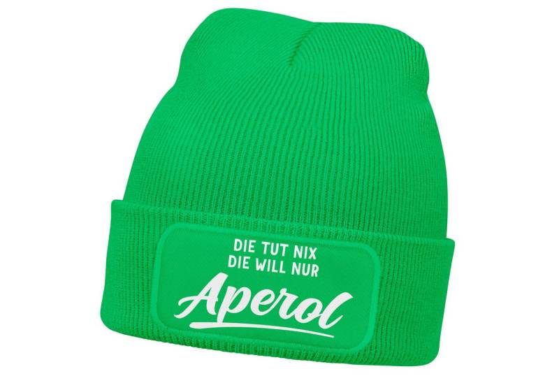 MoonWorks Strickmütze Damen Beanie mit Patch Strickmütze mit Spruch Lieblingsgetränk Party MoonWorks Strickmütze Damen Beanie mit Patch Strickmütze mit Spruch Lieblingsgetränk Party von MoonWorks