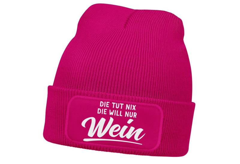 MoonWorks Strickmütze Damen Beanie mit Patch Strickmütze mit Spruch Lieblingsgetränk Party MoonWorks Strickmütze Damen Beanie mit Patch Strickmütze mit Spruch Lieblingsgetränk Party von MoonWorks