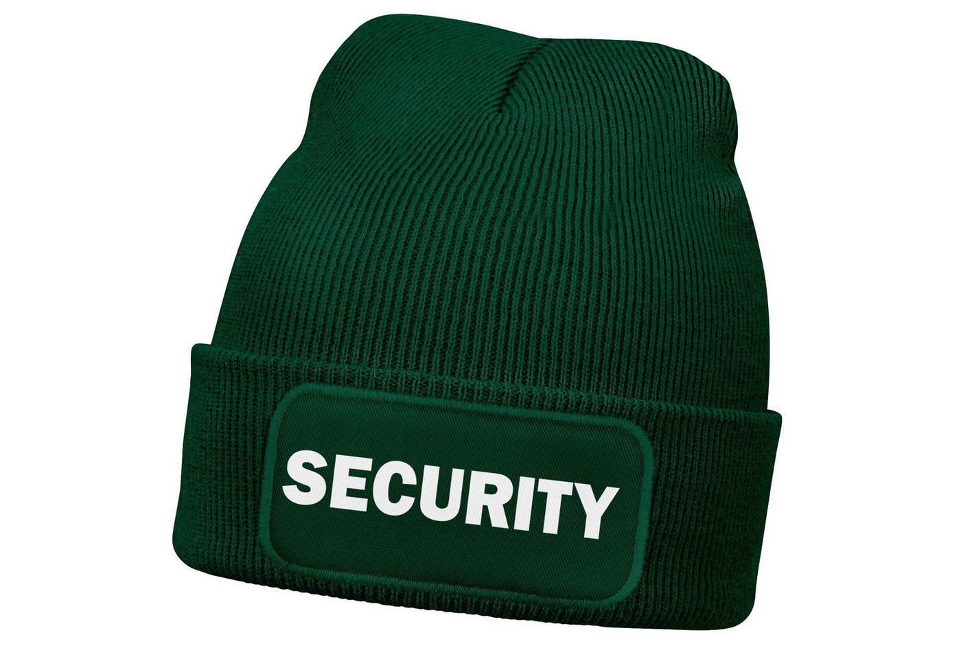 MoonWorks Strickmütze Damen Beanie mit Patch Strickmütze mit Spruch Security Party von MoonWorks