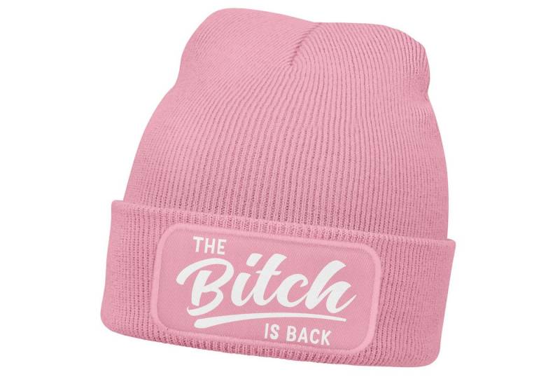 MoonWorks Strickmütze Damen Beanie mit Patch The Bitch is back Strickmütze mit Spruch von MoonWorks