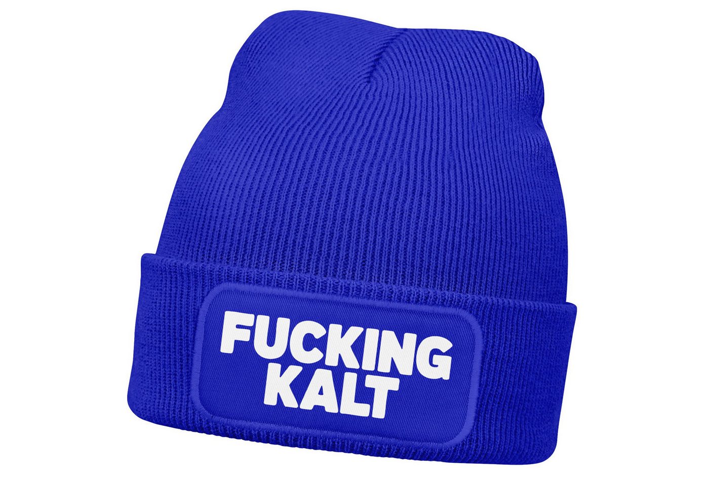 MoonWorks Strickmütze Herren Beanie Mütze mit Spruch, Kalt, Strickmütze Aufdruck Lustig von MoonWorks