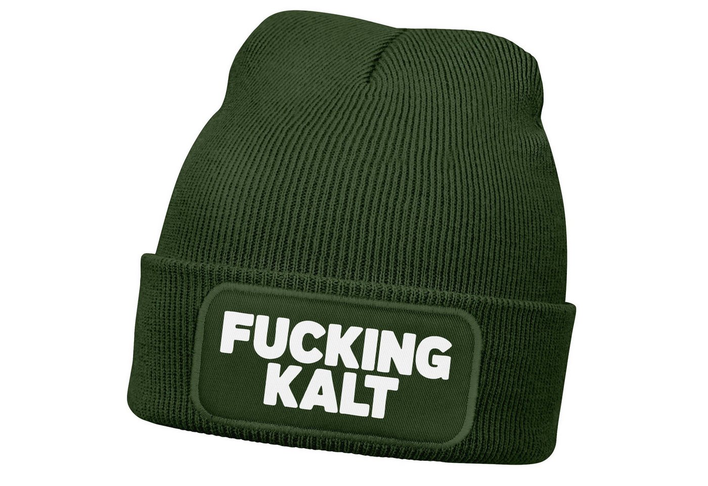 MoonWorks Strickmütze Herren Beanie Mütze mit Spruch, Kalt, Strickmütze Aufdruck Lustig von MoonWorks