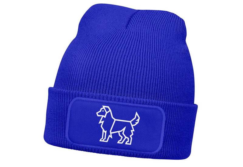 MoonWorks Strickmütze Herren Beanie Wintermütze Hund Australian Sheperd Design lustig von MoonWorks