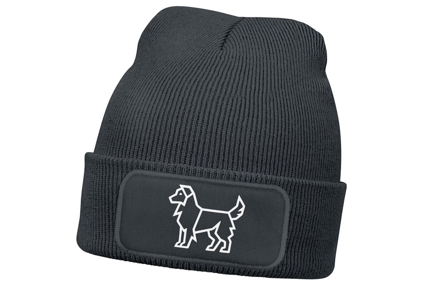 MoonWorks Strickmütze Herren Beanie Wintermütze Hund Australian Sheperd Design lustig von MoonWorks