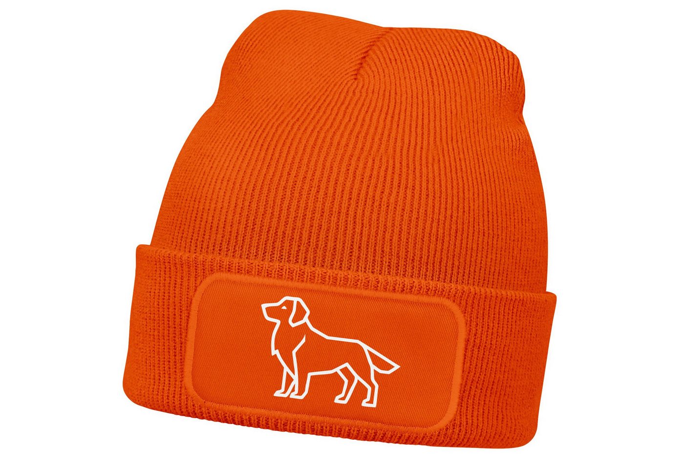 MoonWorks Strickmütze Herren Beanie Wintermütze Hund Labrador Design Aufdruck lustig von MoonWorks