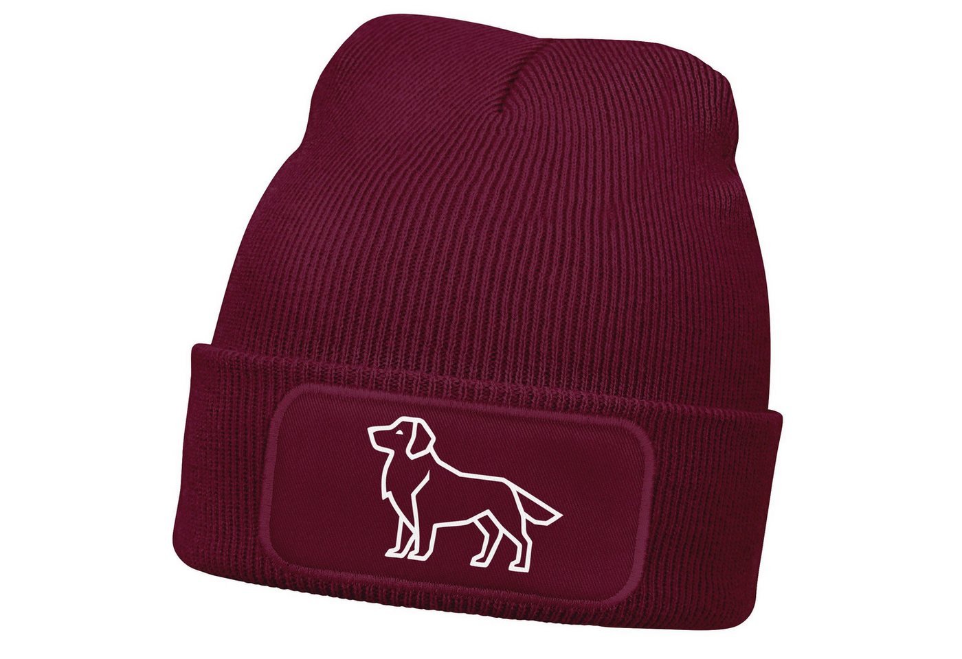 MoonWorks Strickmütze Herren Beanie Wintermütze Hund Labrador Design Aufdruck lustig von MoonWorks