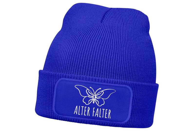 MoonWorks Strickmütze Herren Beanie mit Patch Strickmütze mit Spruch Alter Falter Geschenk MoonWorks Strickmütze Herren Beanie mit Patch Strickmütze mit Spruch Alter Falter Geschenk von MoonWorks