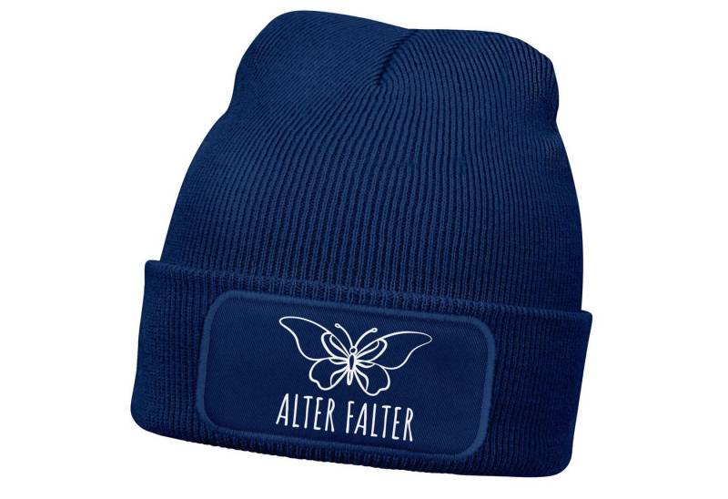 MoonWorks Strickmütze Herren Beanie mit Patch Strickmütze mit Spruch Alter Falter Geschenk MoonWorks Strickmütze Herren Beanie mit Patch Strickmütze mit Spruch Alter Falter Geschenk von MoonWorks