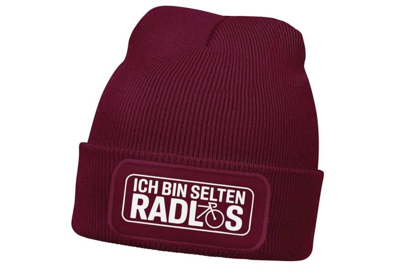 MoonWorks Strickmütze Herren Beanie mit Patch Strickmütze mit Spruch Geschenk Radfahrer von MoonWorks