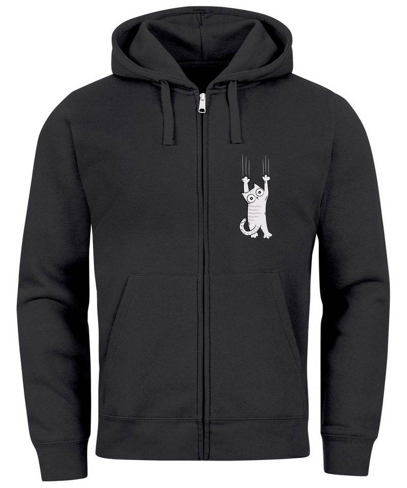 MoonWorks Sweatjacke Zip Hoodie Herren Sweatjacke mit Kapuze Print Aufdruck Motiv Zipjacke von MoonWorks