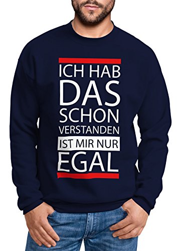 MoonWorks Sweatshirt Herren Ich hab das Schon verstanden, ist Mir nur egal Rundhalspullover Navy 3XL von MoonWorks
