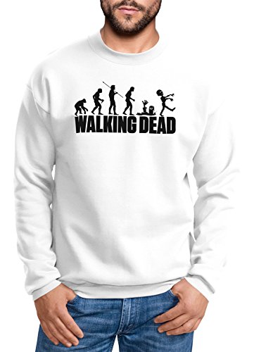 MoonWorks Sweatshirt Herren Walking Dead Rundhals-Pullover weiß L von MoonWorks