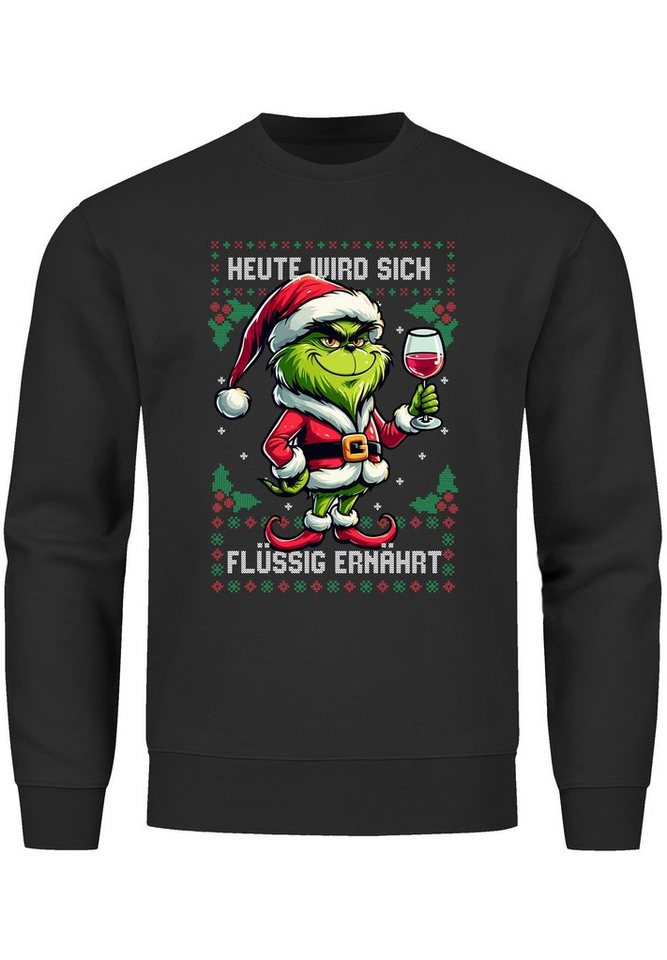 MoonWorks Sweatshirt Sweatshirt Herren Anti-Weihnachten Grinch Weihnachtsmuffel Heute wird von MoonWorks