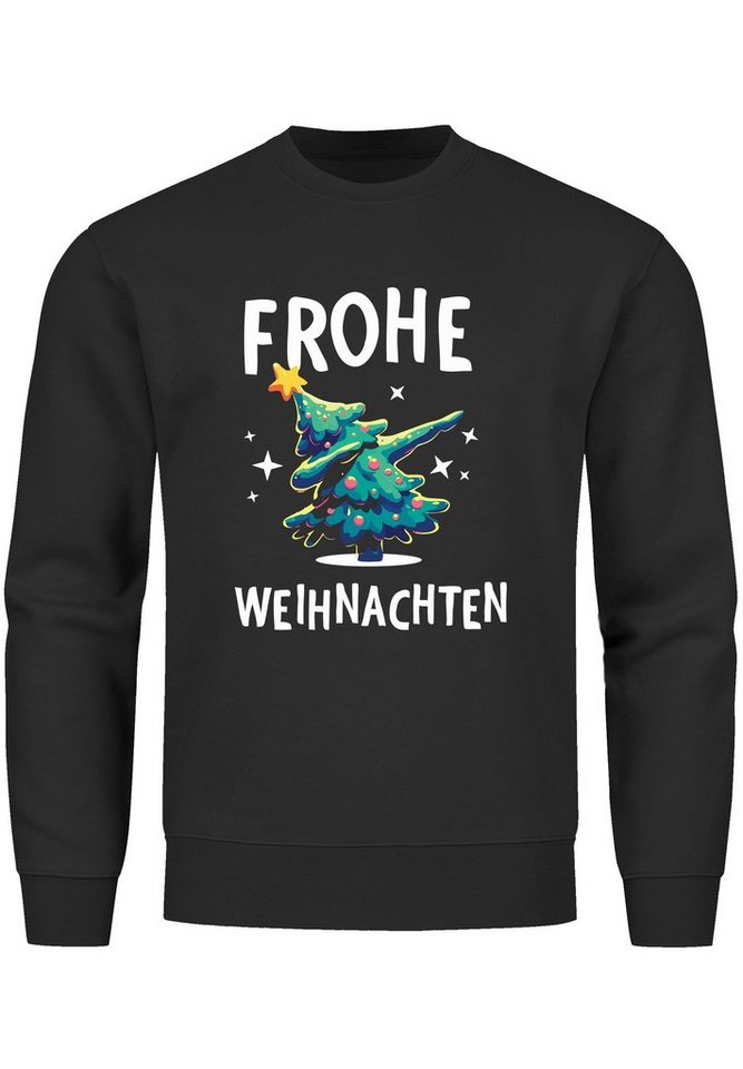 MoonWorks Sweatshirt Sweatshirt Herren Frohe Weihnachten Weihnachtspullover Lustig Dabbing von MoonWorks