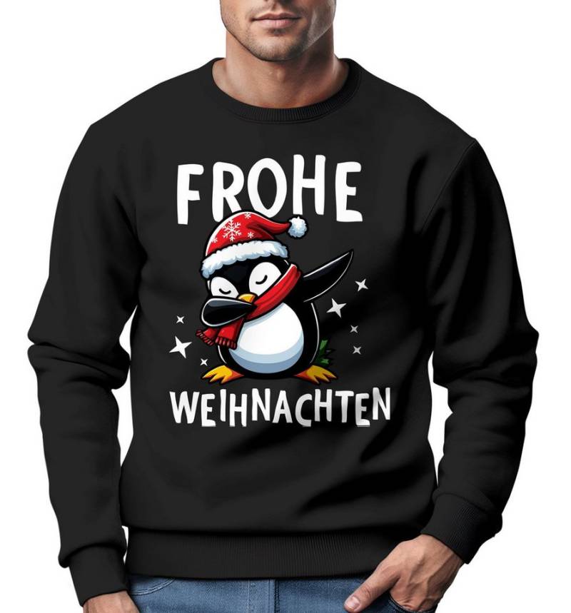 MoonWorks Sweatshirt Sweatshirt Herren Frohe Weihnachten Weihnachtspullover Lustig Dabbing von MoonWorks