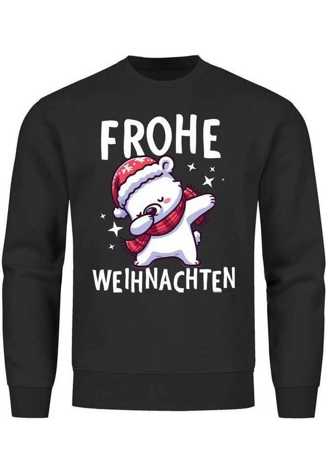 MoonWorks Sweatshirt Sweatshirt Herren Frohe Weihnachten Weihnachtspullover Lustig Dabbing von MoonWorks