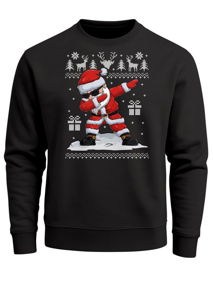 MoonWorks Sweatshirt Sweatshirt Herren Weihnachten Dabbing Santa Weihnachtsmann Dab Motiv von MoonWorks