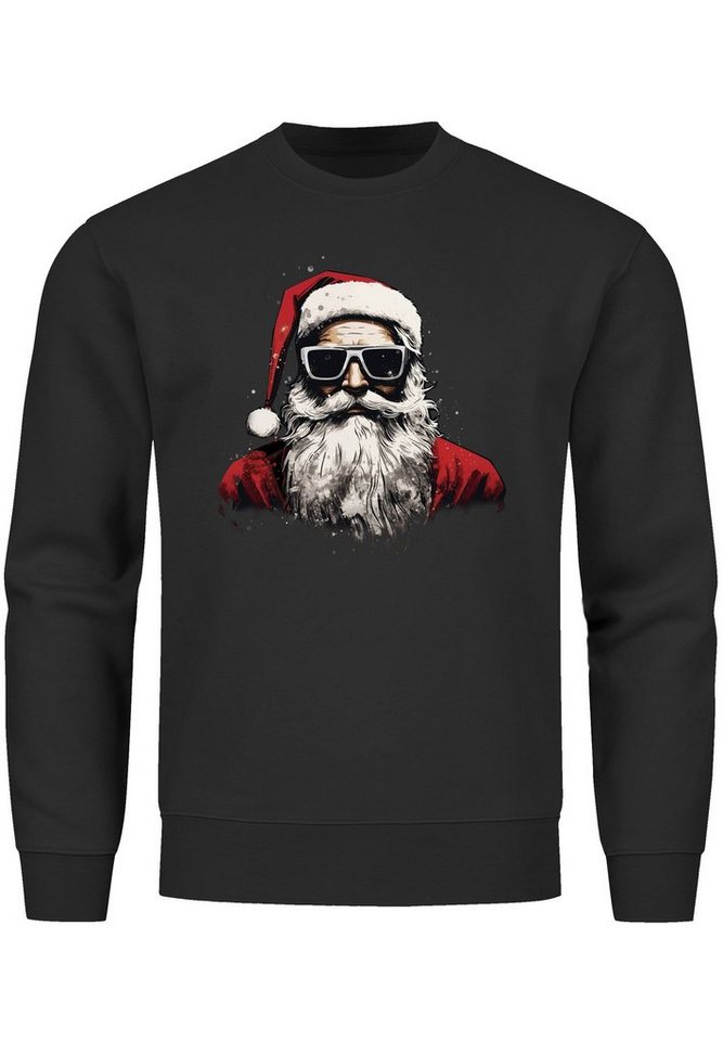 MoonWorks Sweatshirt Sweatshirt Herren Weihnachten Weihnachtsmann Motiv Santa Claus Cool Ug von MoonWorks