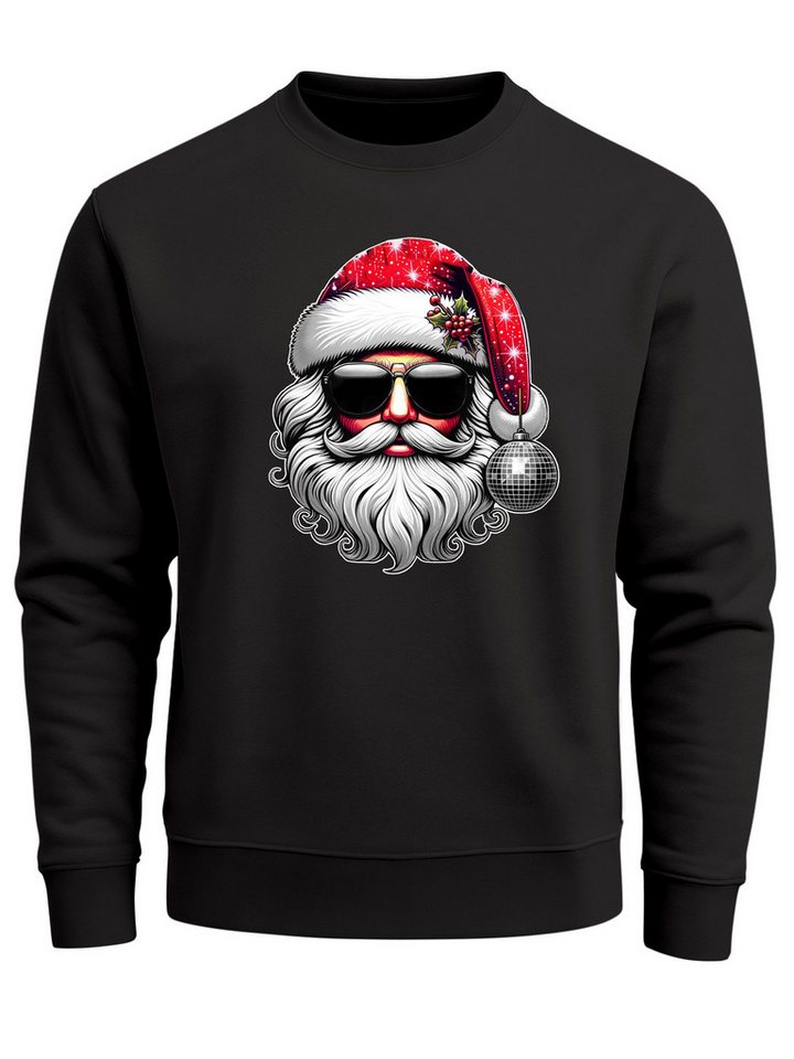 MoonWorks Sweatshirt Sweatshirt Herren Weihnachten Weihnachtspullover Motiv Santa Claus von MoonWorks