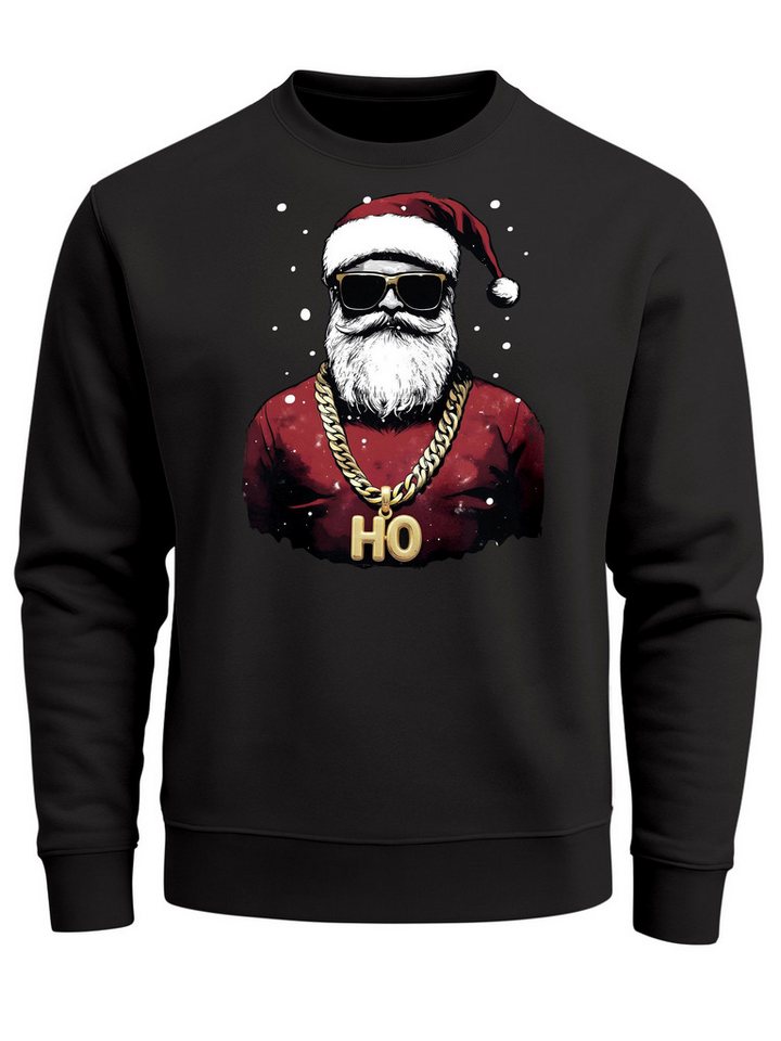 MoonWorks Sweatshirt Sweatshirt Herren Weihnachten Weihnachtspullover Santa HoHoHo von MoonWorks
