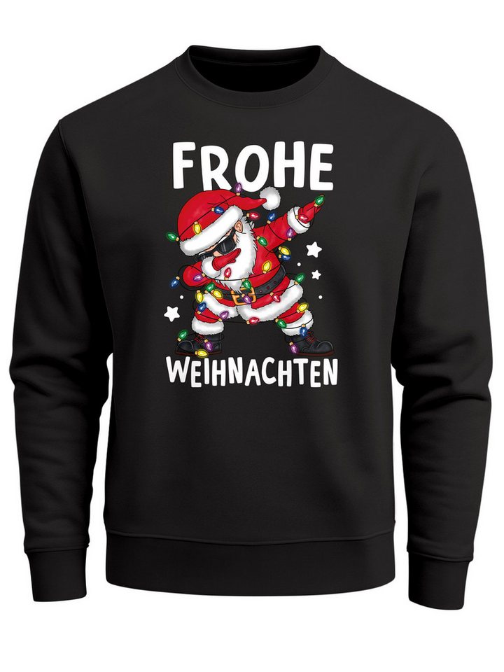 MoonWorks Sweatshirt Sweatshirt Herren Weihnachtspullover Frohe Weihnachten Aufdruck von MoonWorks