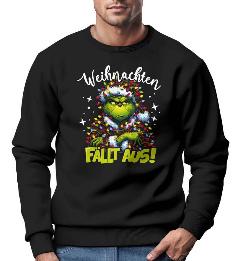 MoonWorks Sweatshirt Sweatshirt Herren Weihnachtspullover Grinch Spruch Weihnachten fält von MoonWorks
