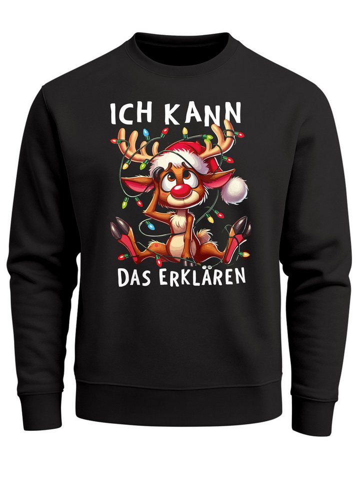 MoonWorks Sweatshirt Sweatshirt Herren Weihnachtspullover Lustig Rentier war ausverkauft von MoonWorks