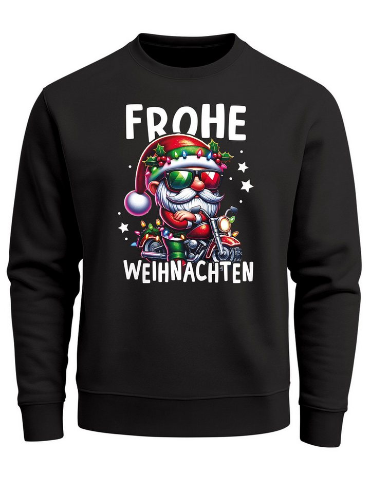MoonWorks Sweatshirt Sweatshirt Herren Weihnachtspullover Santa Wichtel Aufdruck Lustig von MoonWorks