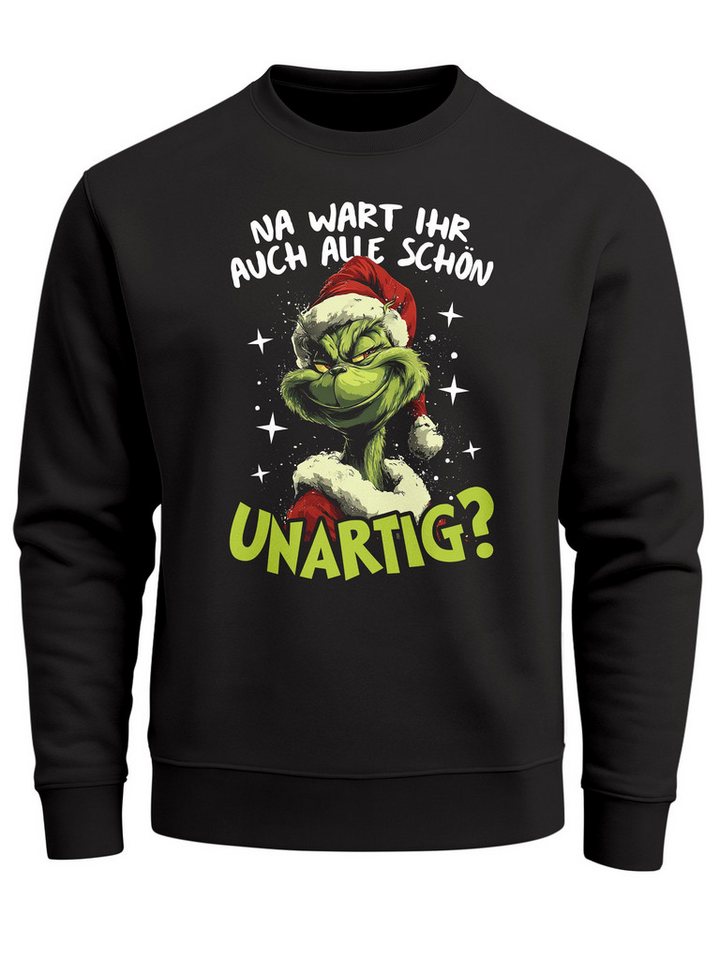 MoonWorks Sweatshirt Sweatshirt Herren Weihnachtspullover Spruch Wart ihr alle schön von MoonWorks