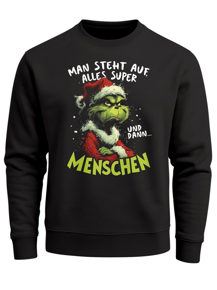 MoonWorks Sweatshirt Sweatshirt Herren Weihnachtspullover Spruch Weihnachtsmuffel Aufdruck von MoonWorks