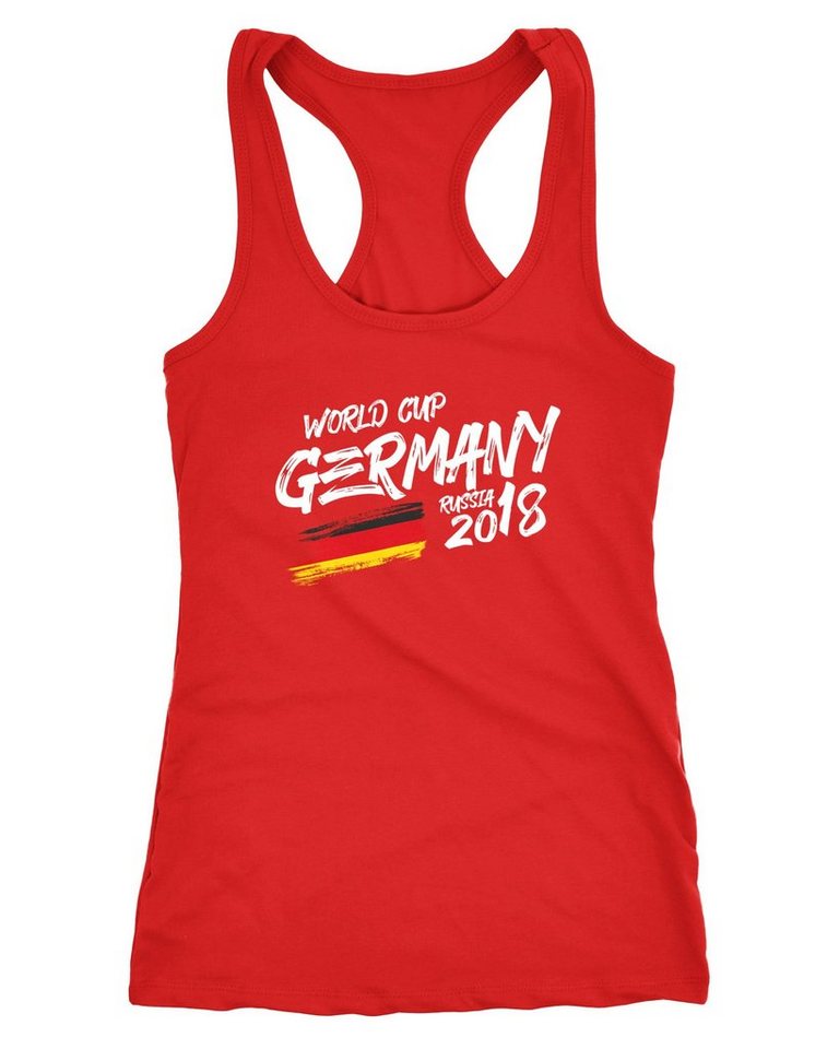 MoonWorks Tanktop Damen Deutschland Tanktop WM Fußball Weltmeisterschaft 2018 World Cup Fan-Shirt Germany Moonworks® von MoonWorks