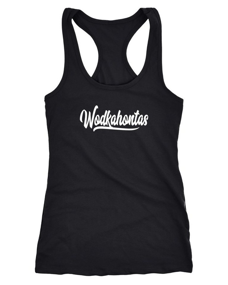 MoonWorks Tanktop Damen Tanktop Alkohol Märchen Parodie trinken saufen Party-Shirt Slim Fit Moonworks® von MoonWorks