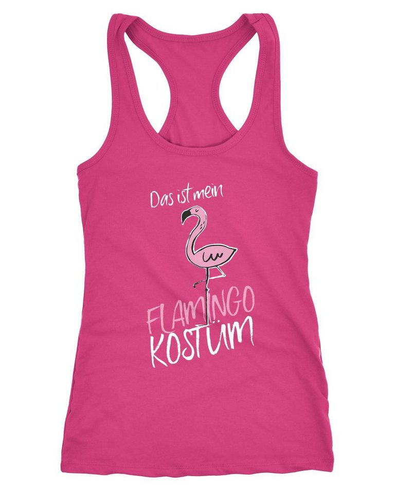 Tanktop Damen Tanktop Fasching Das ist mein Flamingo Kostüm Faschings-Shirt Moonworks® von MoonWorks