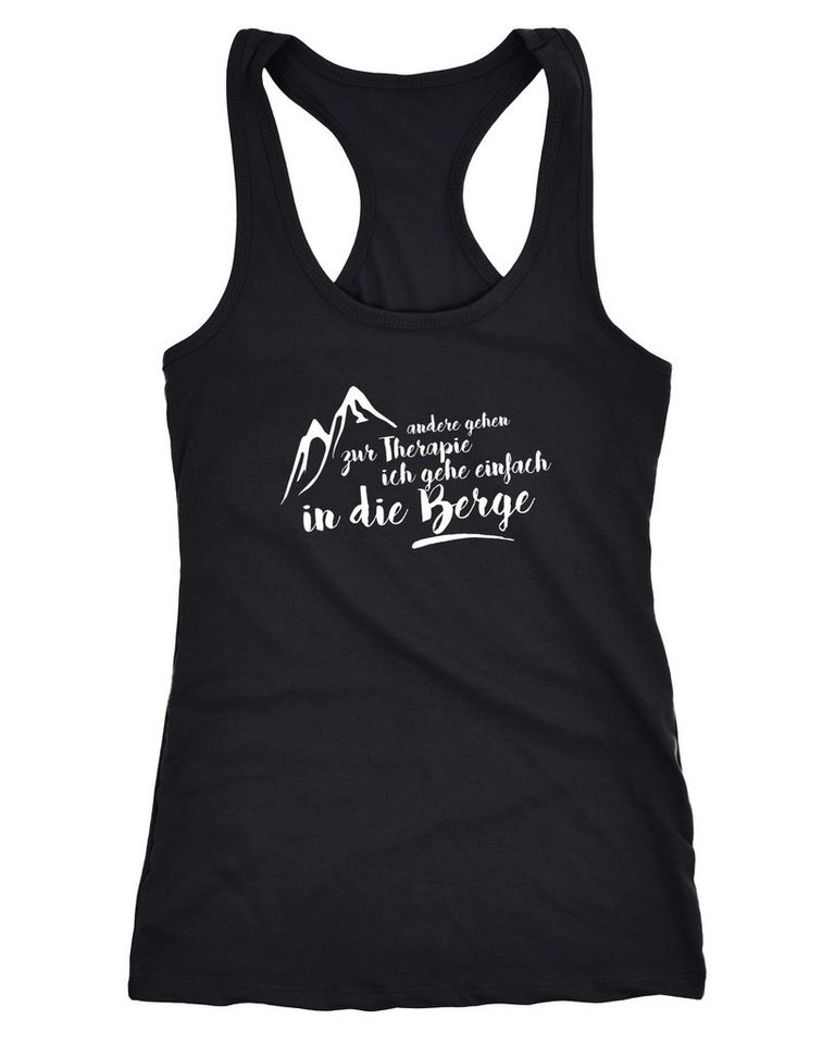 MoonWorks Tanktop Damen Tanktop Ich gehe einfach in die Berge Wandern Klettern von MoonWorks